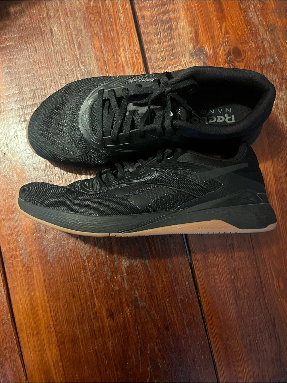 Reebok Nano X5 Men’s Black Athletic Shoes with Tan Outsole